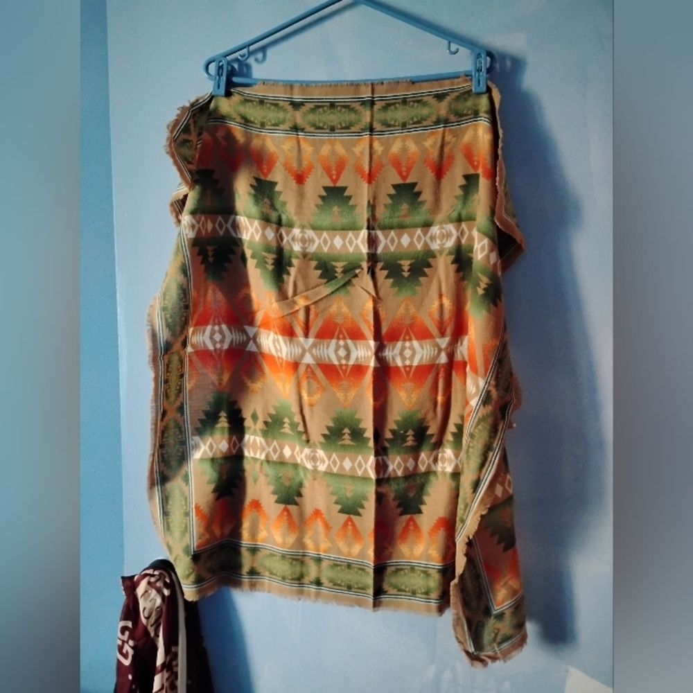 Vintage Ralph Lauren Polo Southwestern Indian Blanket Print Cotton Scarf